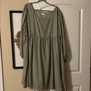 Elegant Chevron Long Sleeve Dress Worn and washed once